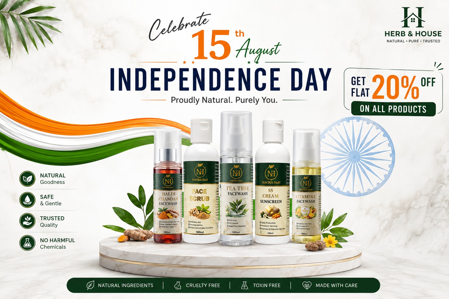 Celebrate Independence Day with 20% OFF 🇮🇳